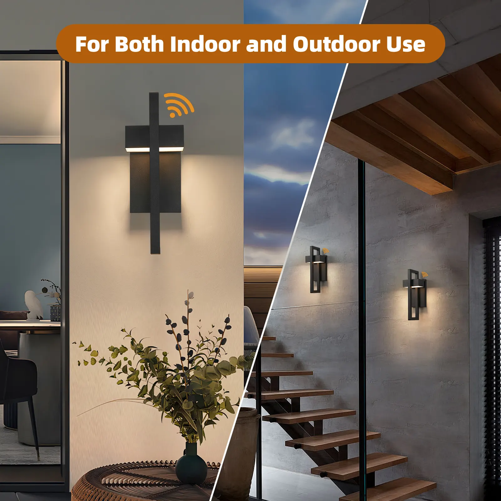 Matte Black Outdoor Wall Light, 13.7 in · Dusk-to-Dawn (2-Pack), image 6 of 7