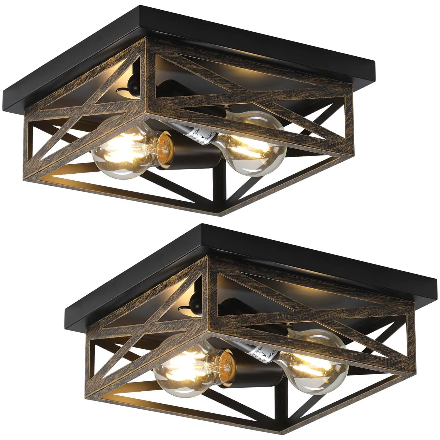 Modern 2-Light Flush Mount Ceiling Light (2-Pack), image 6 of 8