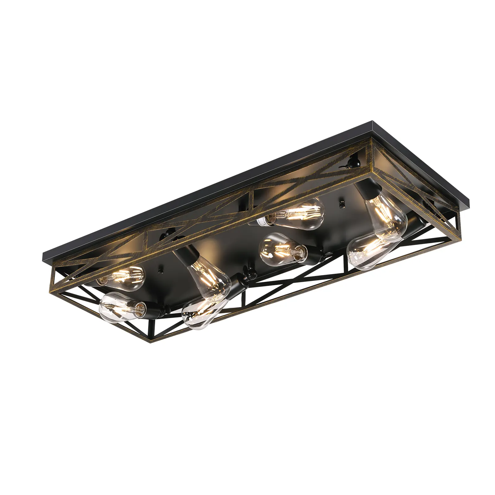 Modern 8-Light Flush Mount Ceiling Light, image 6 of 7