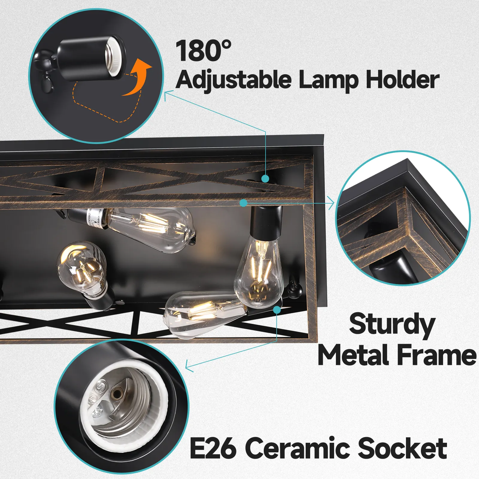 Modern 8-Light Flush Mount Ceiling Light, image 4 of 7