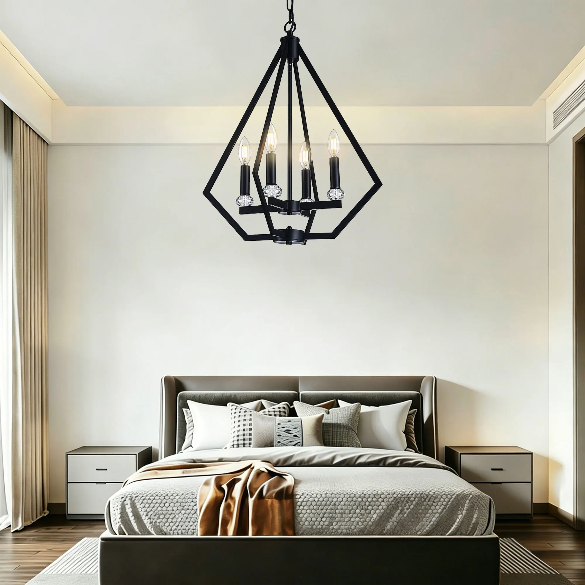 Modern 4-Light Chandelier