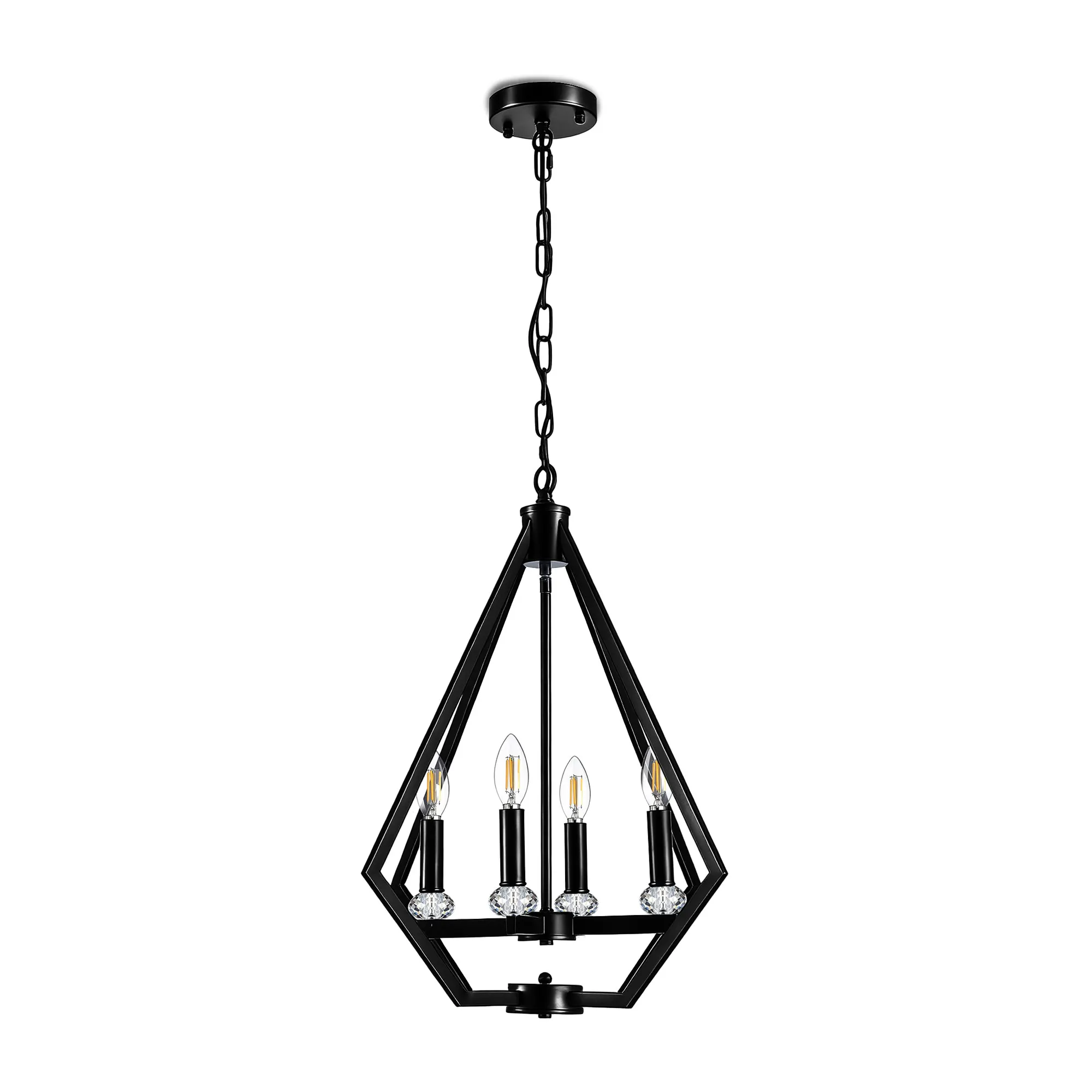 Modern 4-Light Chandelier, image 9 of 10