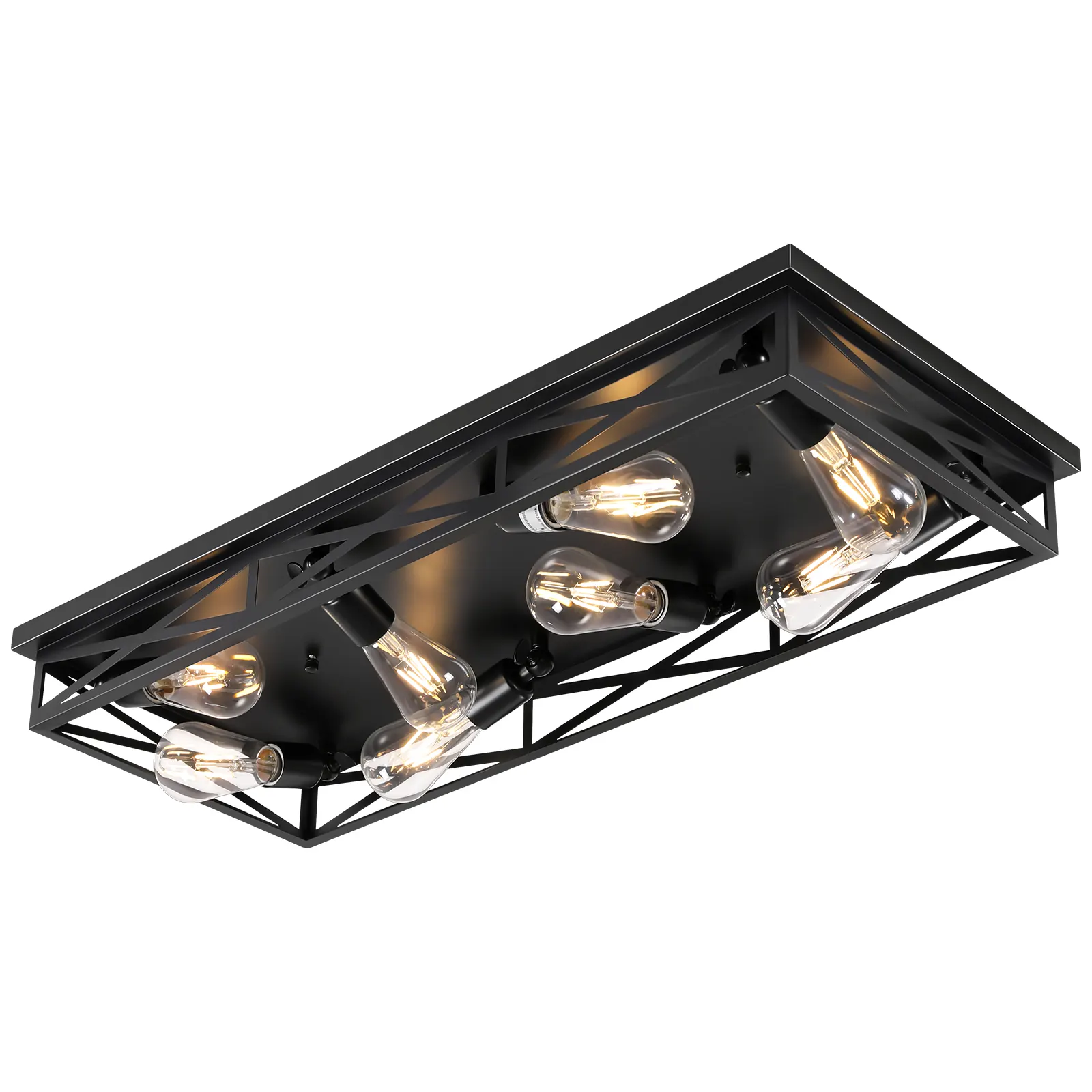 Modern 8-Light Flush Mount Ceiling Light, image 7 of 7