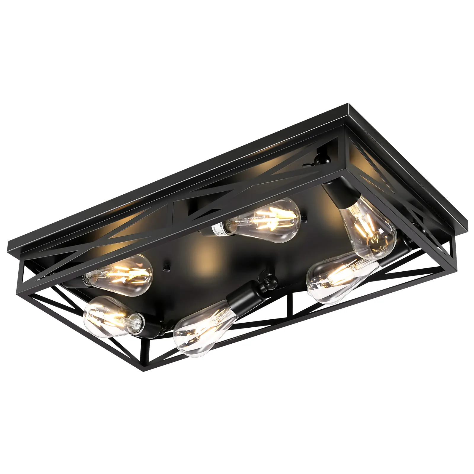 Modern 6-Light Flush Mount Ceiling Light, image 7 of 7