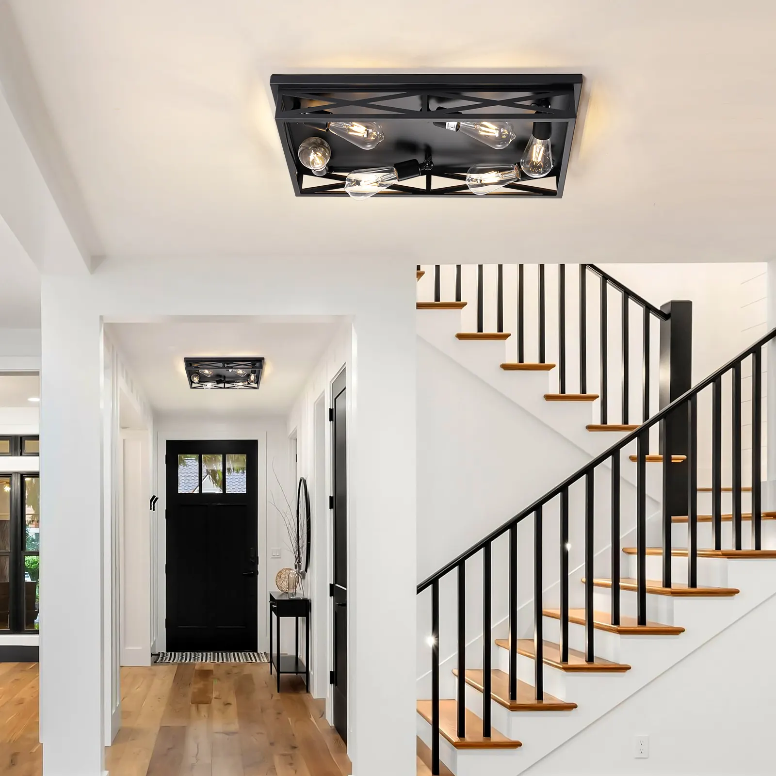 Modern 6-Light Flush Mount Ceiling Light, image 6 of 7
