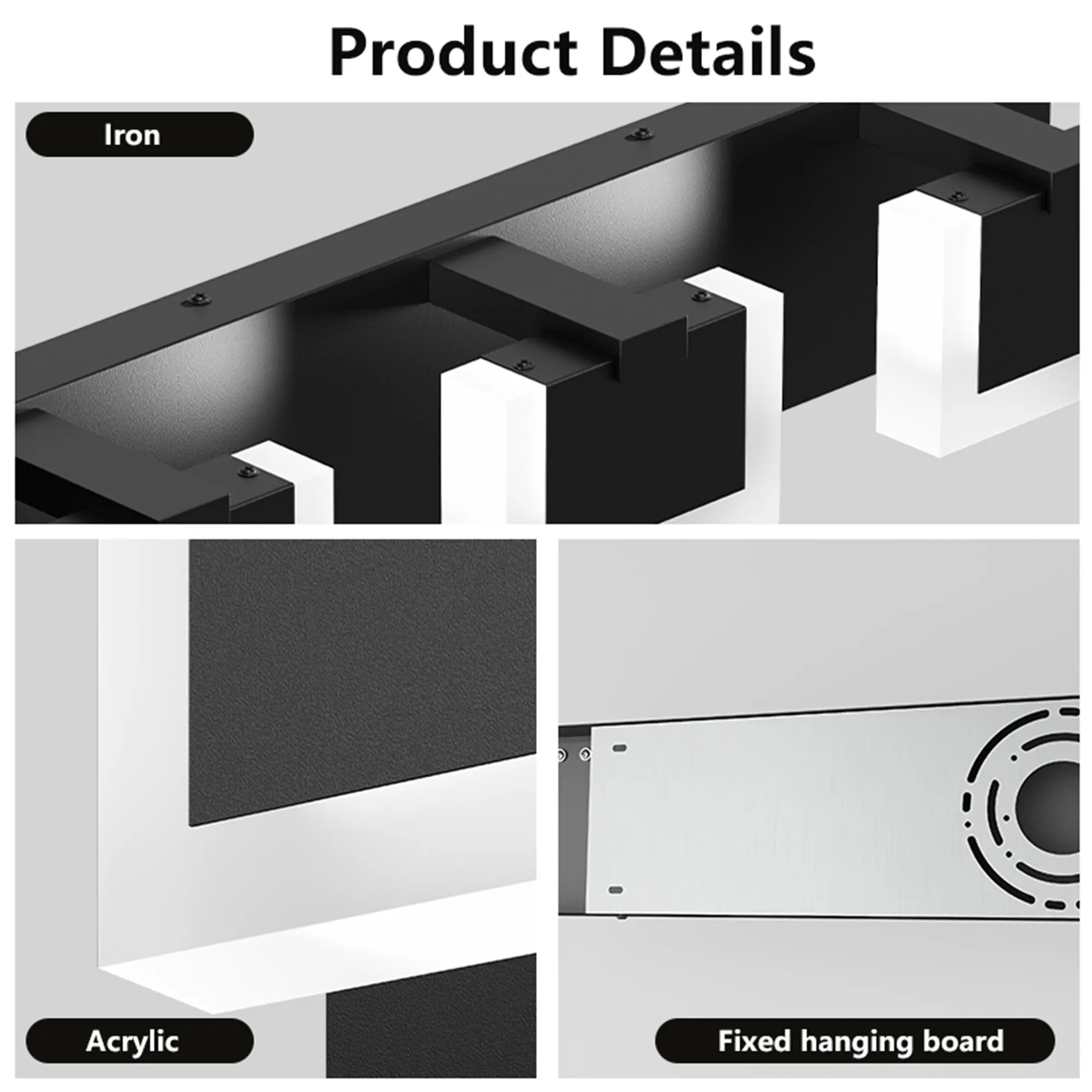 Modern 3-Light Acrylic Vanity Light, image 6 of 10