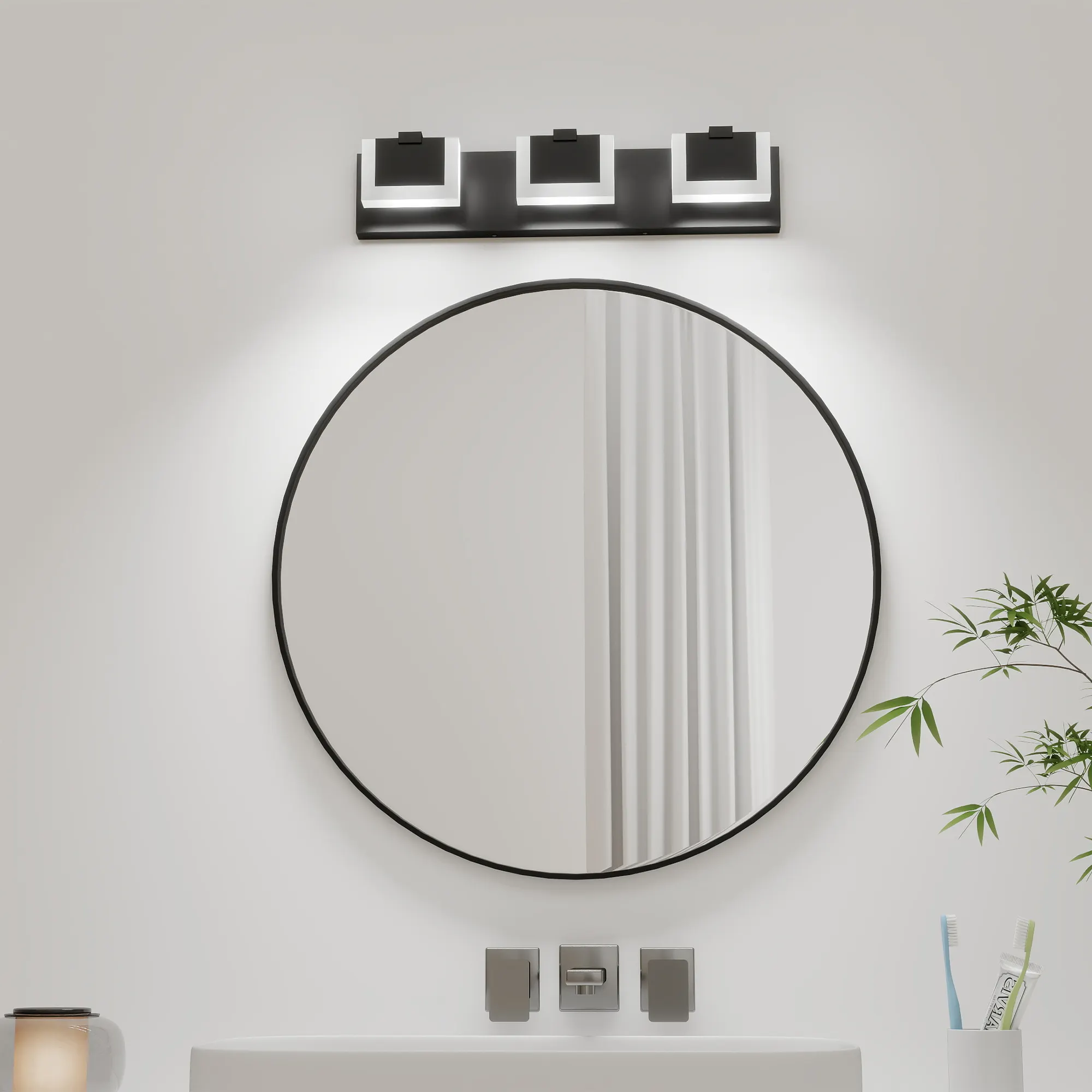 Modern 3-Light Acrylic Vanity Light, image 10 of 10