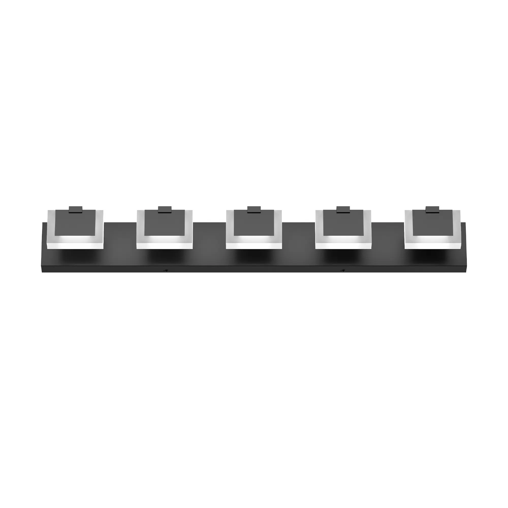 Modern Matte Black 5-Light Acrylic Vanity Light, image 9 of 9