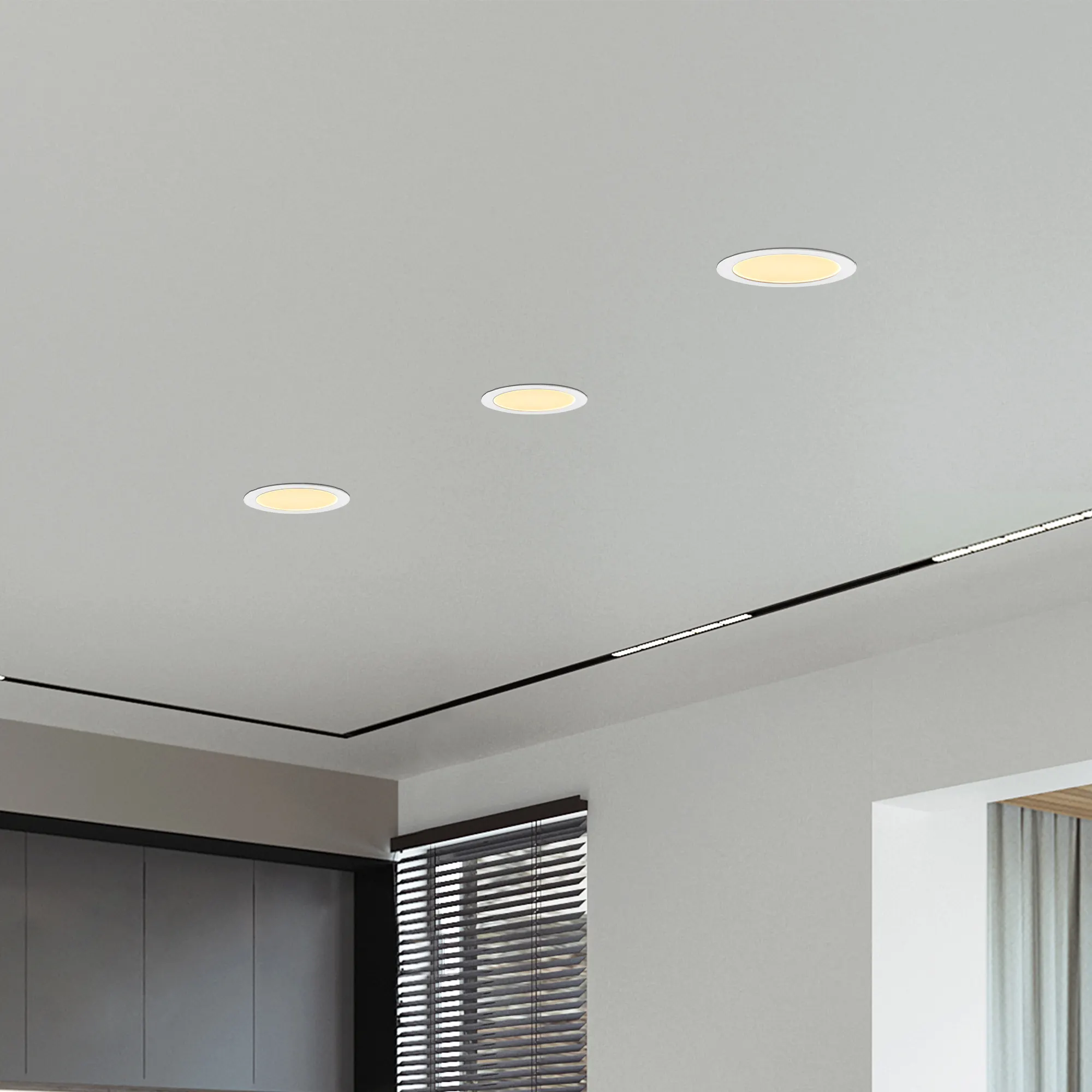 Flush Mount Ceiling Light, 6 in (12-Pack), image 7 of 8