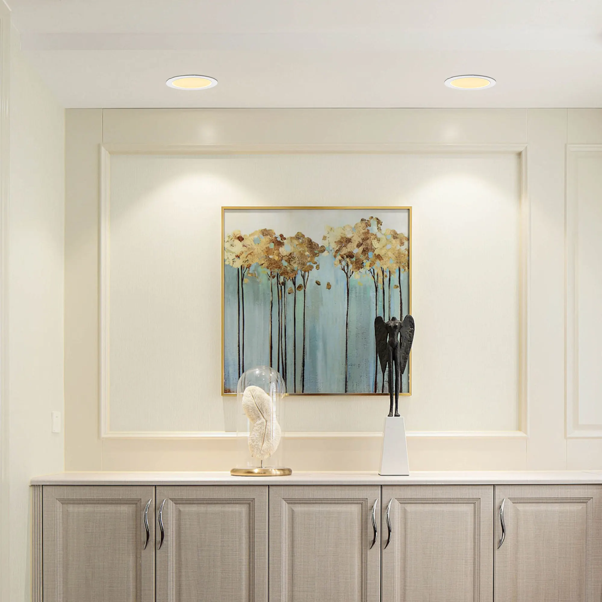 Flush Mount Ceiling Light, 6 in (12-Pack)