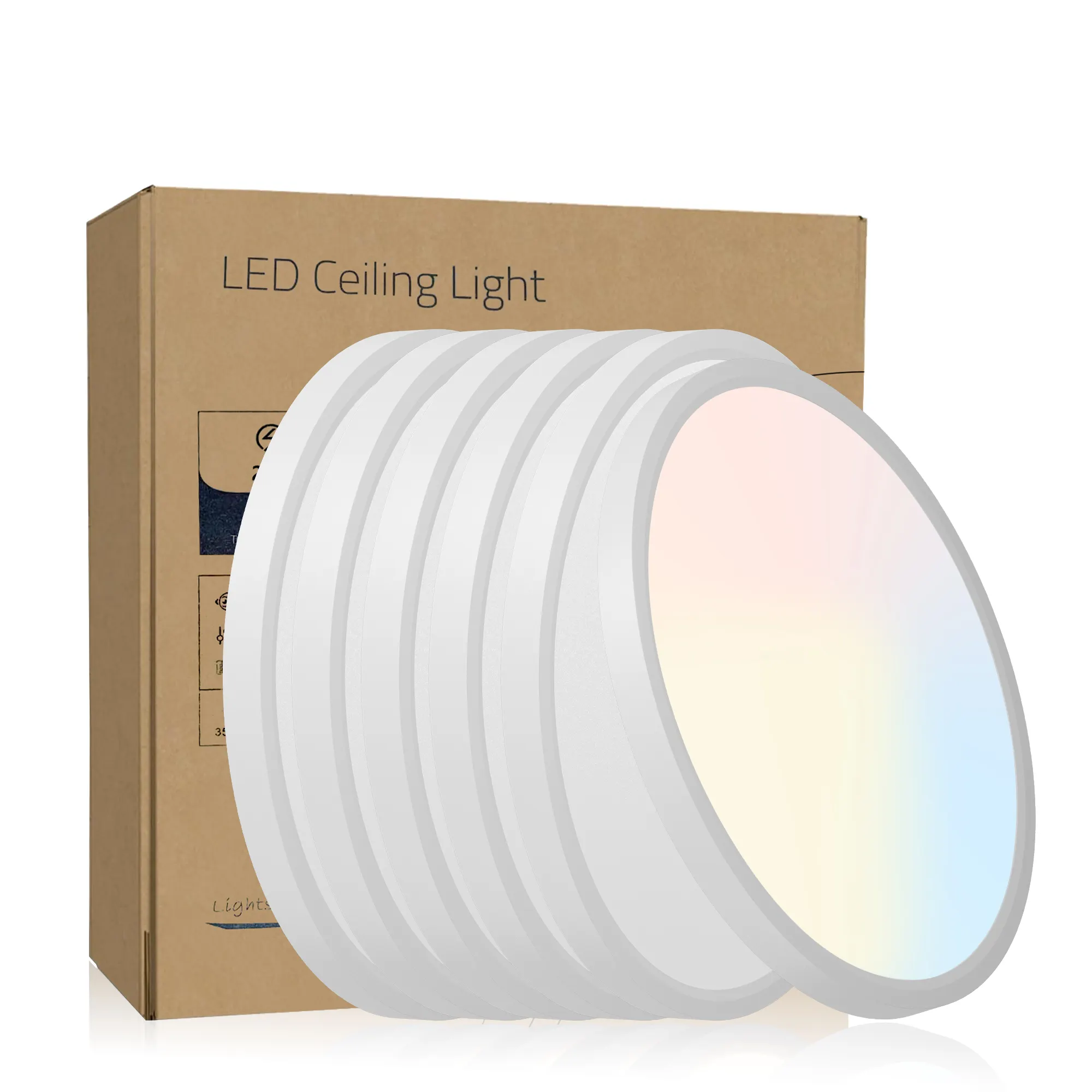 Flush Mount Ceiling Light, 12 in · Dimmable (6-Pack), image 4 of 7