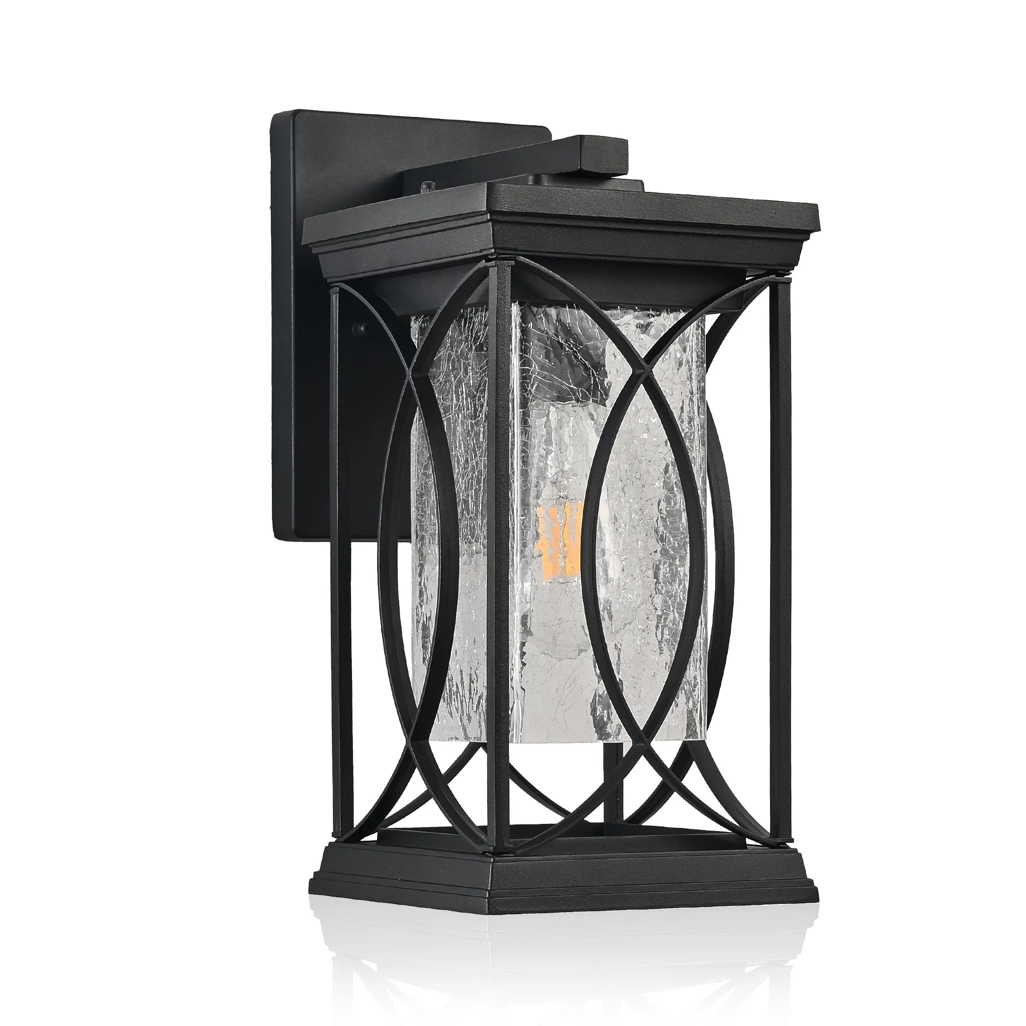 Glass Outdoor Wall Lantern, 14 in, image 7 of 9