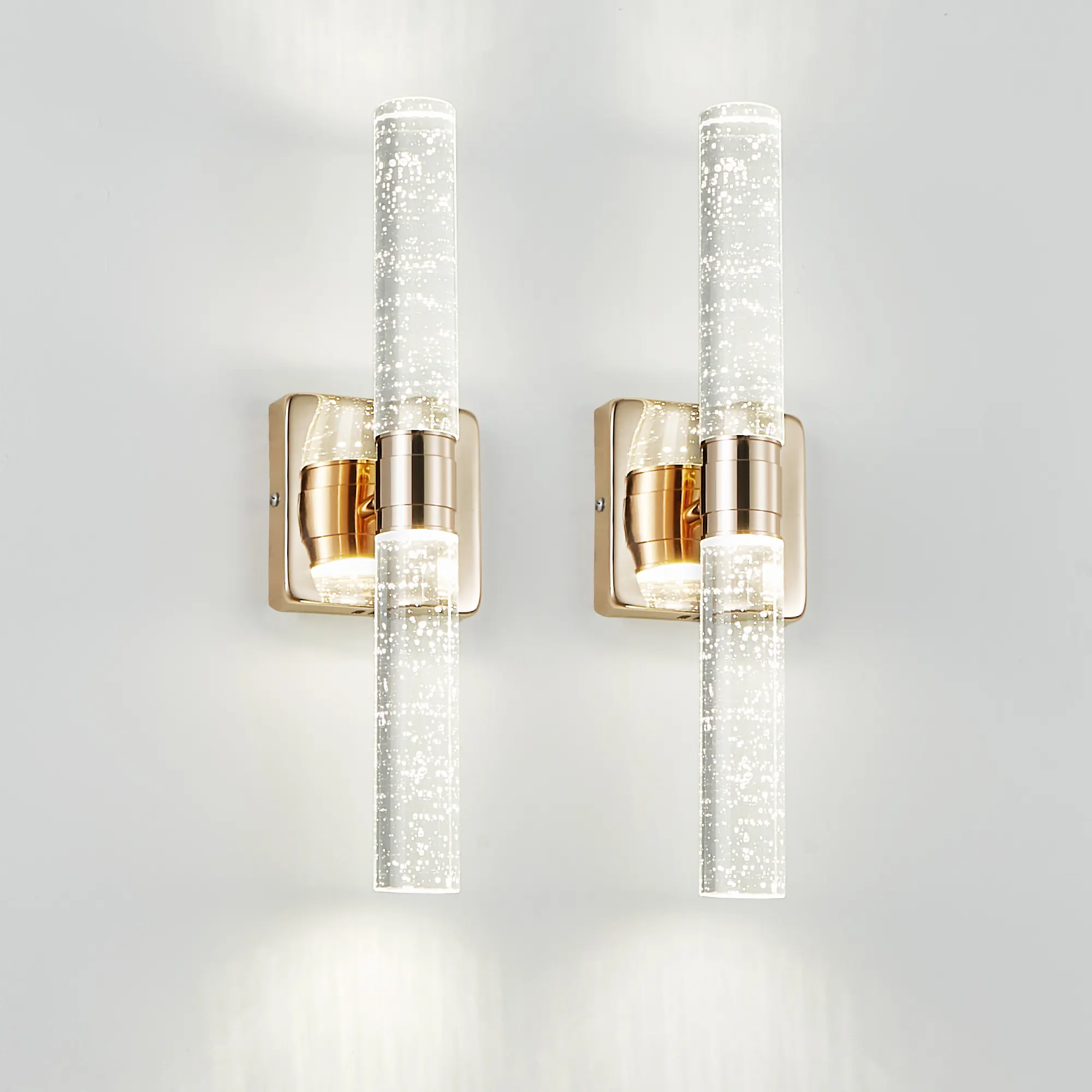 Contemporary Gold Crystal Wall Sconce (2-Pack), image 6 of 8