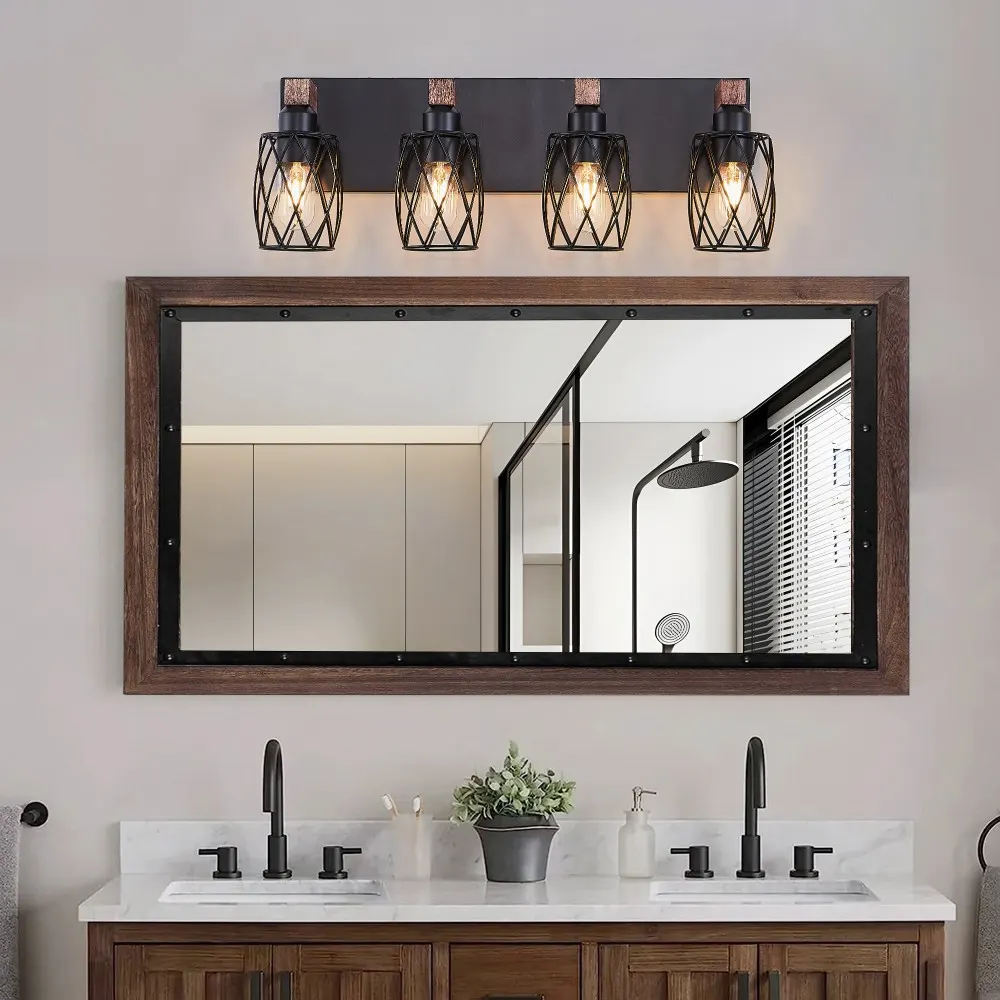 Industrial Black 5-Light Vanity Light, 31 in, image 2 of 5